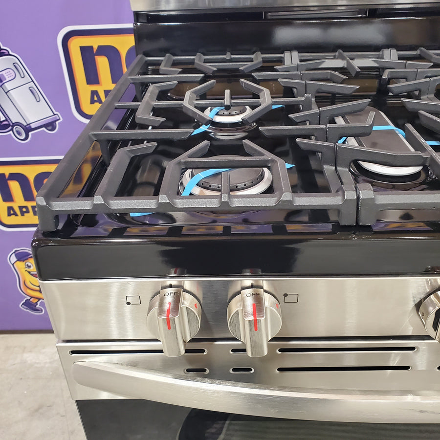 Frigidaire Stainless Steel Gas Range with Air Fry and Five Burner Cooktop 3SD1125 - FCRG3083AS - Open Box
