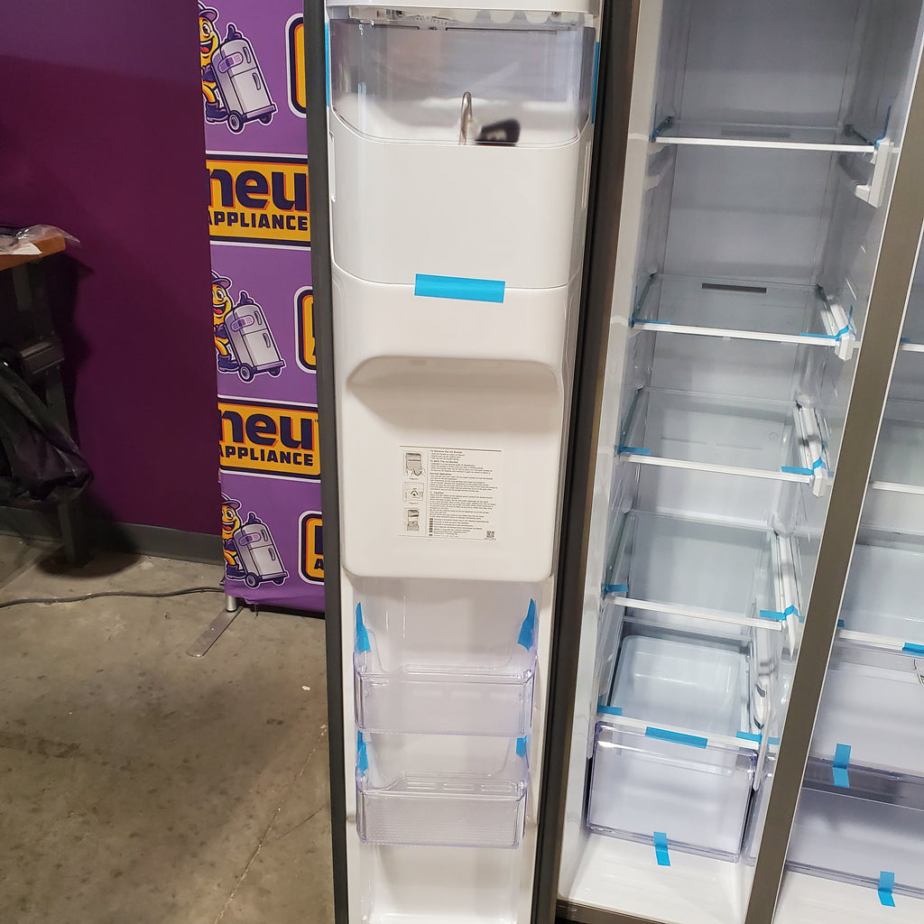 Pictures of Samsung 27.4-cu ft Side-by-Side Refrigerator with Ice Maker in Fingerprint Resistant Stainless Steel 4SD426 - RS27T5200SR - Scratch & Dent (Minor) - Neu Appliance Outlet - Discount Appliance Outlet in Austin, Tx