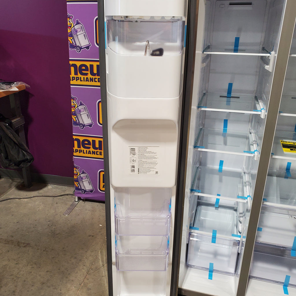 Pictures of Samsung 27.4-cu ft Side-by-Side Refrigerator with Ice Maker in Fingerprint Resistant Stainless Steel 4SD415 - RS27T5200SR - Scratch & Dent (Minor) - Neu Appliance Outlet - Discount Appliance Outlet in Austin, Tx