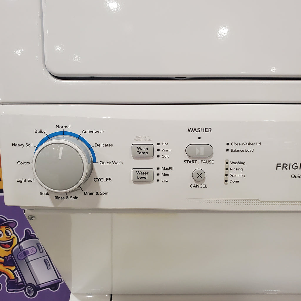 Pictures of Frigidaire Electric Washer/Dryer Laundry Center - 3.9 Cu. Ft Washer and 5.5 Cu. Ft. Dryer FLCE7522AW - Open Box - Neu Appliance Outlet - Discount Appliance Outlet in Austin, Tx