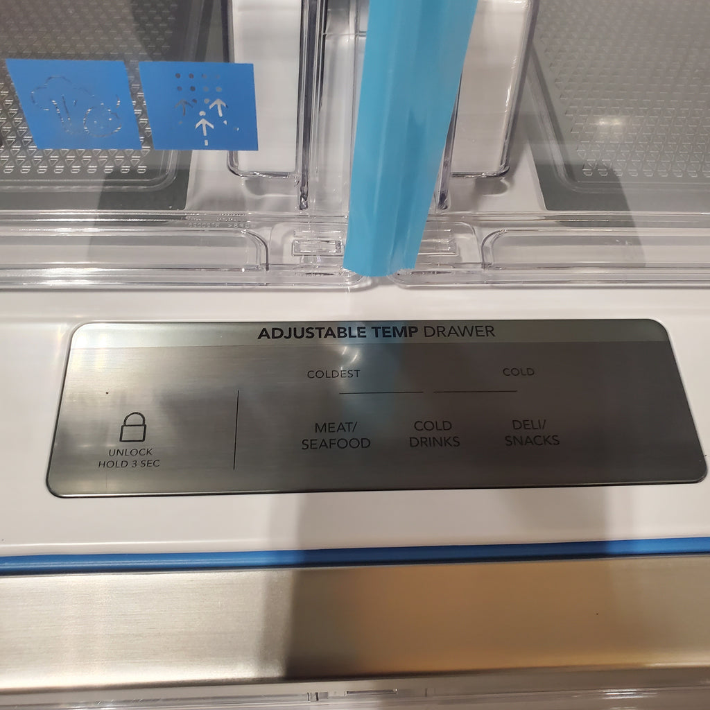 Pictures of Frigidaire 27.8-cu ft ENERGY STAR French Door Refrigerator with Dual Ice Maker in Fingerprint Resistant Stainless Steel GRFS2853AF - Scratch & Dent (Minor) - Neu Appliance Outlet - Discount Appliance Outlet in Austin, Tx