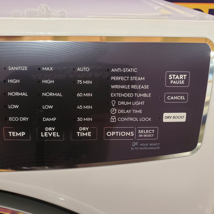Electrolux 8.0 Cu. Ft. Stackable Gas Dryer with Steam and LuxCare Dry System in White 31134SD187 - ELFG7537AW - Scratch & Dent (Minor)