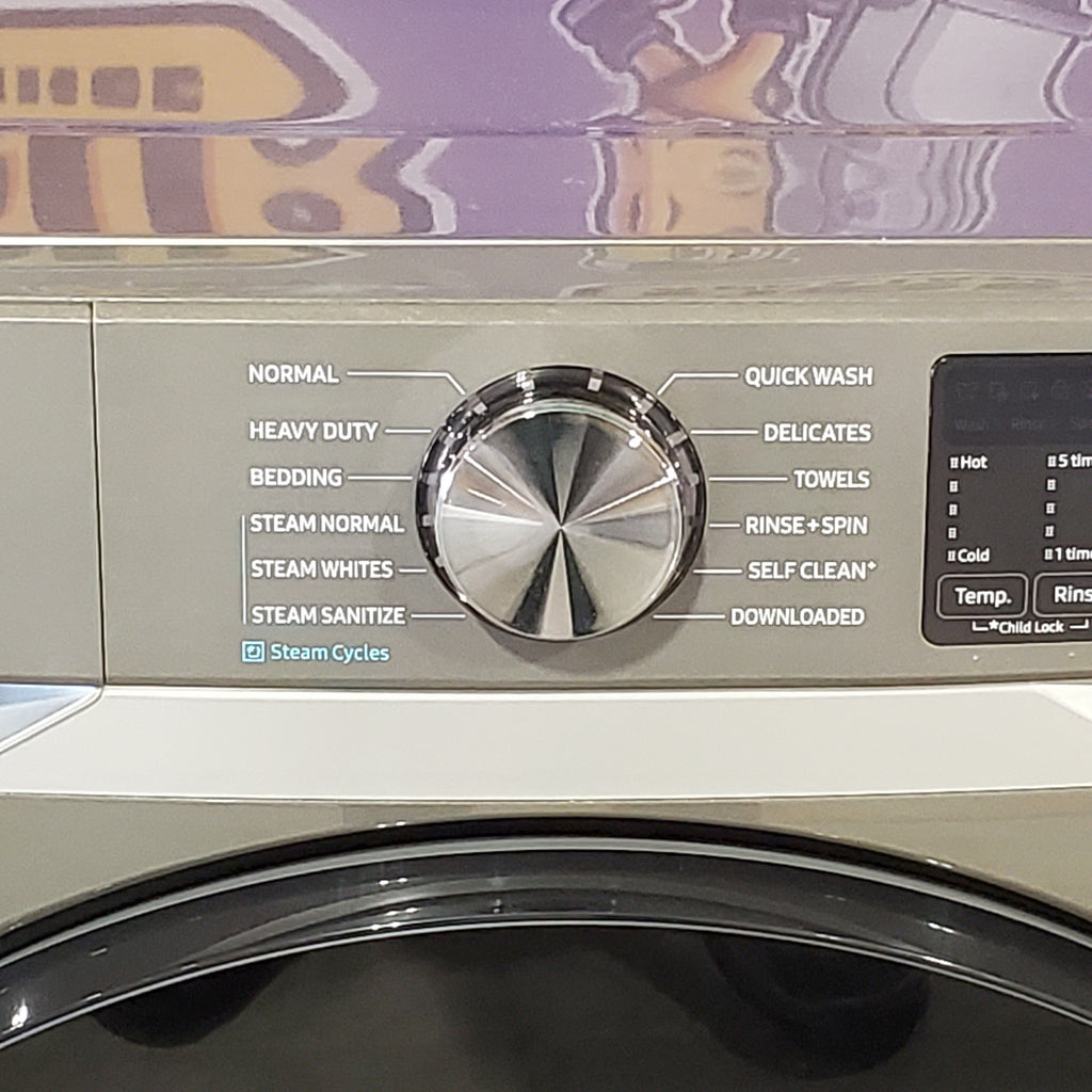 Pictures of Samsung 4.5 cu. ft. Large Capacity Smart Front Load Washer with Super Speed Wash in Platinum WF45B6300AP - Scratch & Dent (Minor) - Neu Appliance Outlet - Discount Appliance Outlet in Austin, Tx