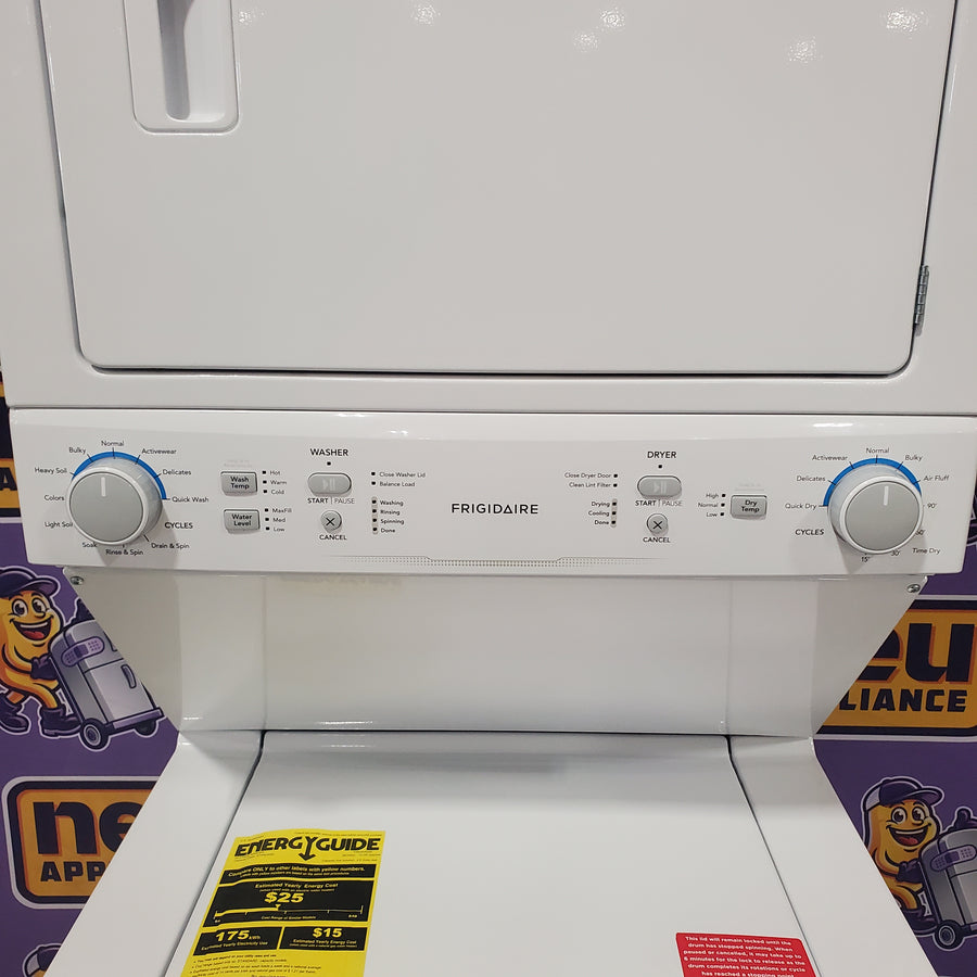 Frigidaire Electric Washer/Dryer Laundry Center - 3.9 Cu. Ft Washer and 5.5 Cu. Ft. Dryer 22SD056 - FLCE7522AW - Open Box