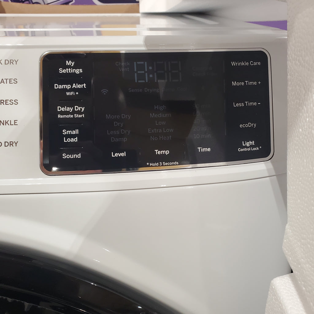 GE ENERGY STAR 4.8 cu. ft. Capacity Smart Front Load Washer with UltraFresh Vent System with OdorBlock GFW550SSN5WW - Open Box and GE ENERGY STAR 7.8 cu. ft. Capacity Smart Front Load Electric Dryer with Sanitize Cycle 15027 - GFD55ESSNWW - New in Box