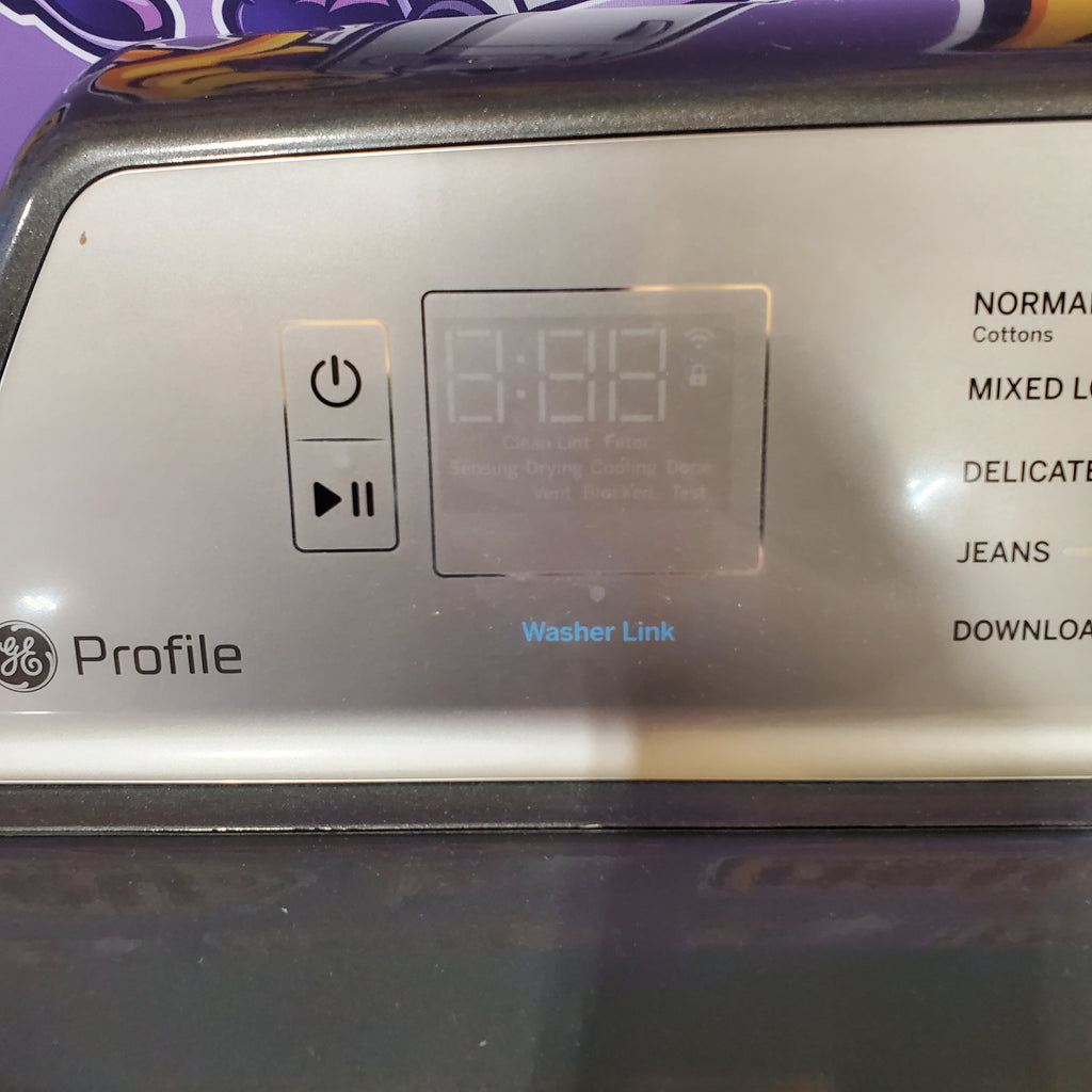 Pictures of Diamond Gray ENERGY STAR GE Profile 7.4 cu . ft. Electric Dryer with 120 ft. Venting - Certified Refurbished - Neu Appliance Outlet - Discount Appliance Outlet in Austin, Tx