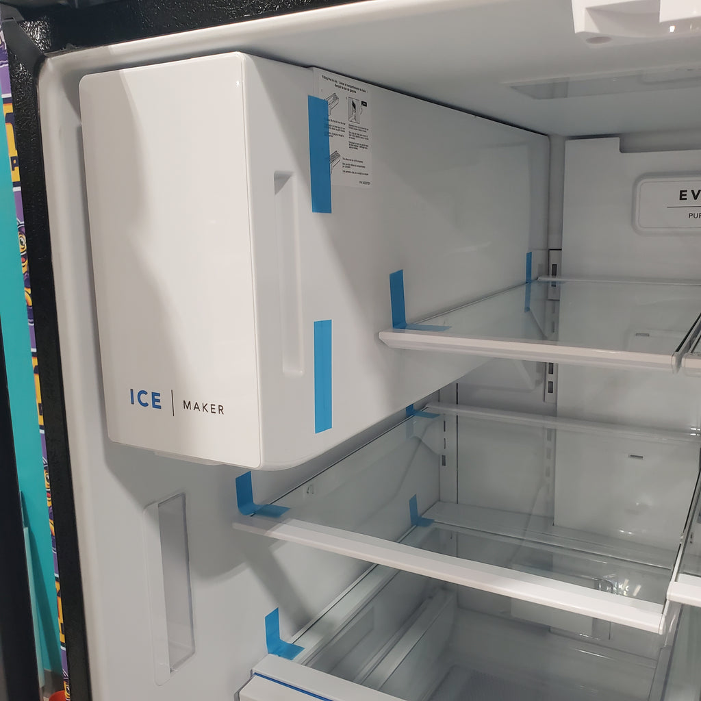 Pictures of Black Stainless Steel ENERGY STAR Frigidaire 27.8 cu. ft. 3 Door French Door Refrigerator with Exterior Water and Ice Dispenser FRFS2823AD - Scratch & Dent - Minor - Neu Appliance Outlet - Discount Appliance Outlet in Austin, Tx