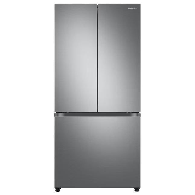 Samsung 25 cu. ft. 33" Wide Standard Depth 3-Door French Door Smart Refrigerator in Stainless Steel with Beverage Center and Dual Ice Maker 30132SD55 - RF25C5551SR - Scratch & Dent (Major)