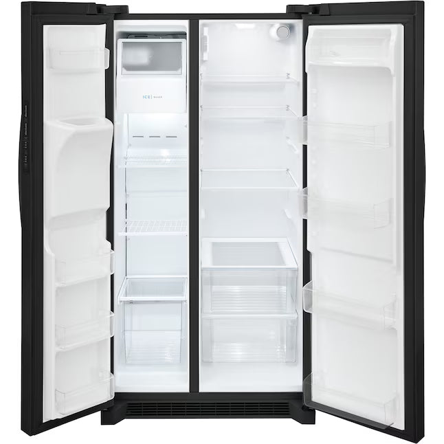 Frigidaire Black 26 Cu. Ft. Standard-Depth ENERGY STAR Side-by-Side Refrigerator with EvenTemp™ Cooling System 22231SD329 - FRSS2623AB - Scratch & Dent (Minor)