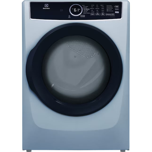 Electrolux Glacier Blue 400 Series Electric 8.0 Cu. Ft. Dryer with Perfect Steam Option and Extended Tumble 22136SD254 - ELFE7437AG - Open Box
