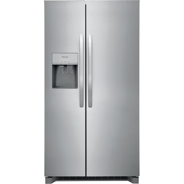 Frigidaire 25.6-cu ft ENERGY STAR Side-by-Side Refrigerator with Ice Maker in Fingerprint Resistant Stainless Steel 22231SD323 - FRSS26L3AF - Scratch & Dent (Moderate)