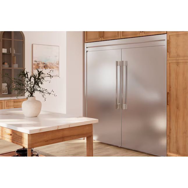 Frigidaire Professional 19 Cu. Ft. Single-Door Refrigerator in Stainless Steel FPRU19F8WF - Scratch & Dent (Minor) and Frigidaire Professional 19 Cu. Ft. Single-Door Freezer FPFU19F8WF - Scratch & Dent (Moderate)