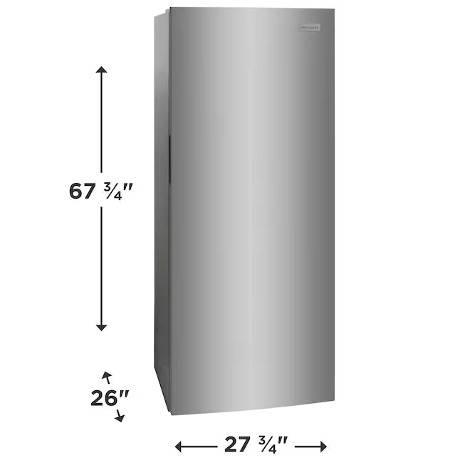 Frigidaire 13 Cu. Ft. Garage Ready Upright Freezer in Fingerprint-Resistant Stainless Steel 20132SD370 - FFFU13F2VV - Scratch & Dent (Major)