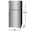 Pictures of Frigidaire 20 Cu. Ft. Garage Ready Top Freezer Refrigerator in Stainless Steel FFHT2022AS - Scratch & Dent (Major) - Neu Appliance Outlet - Discount Appliance Outlet in Austin, Tx