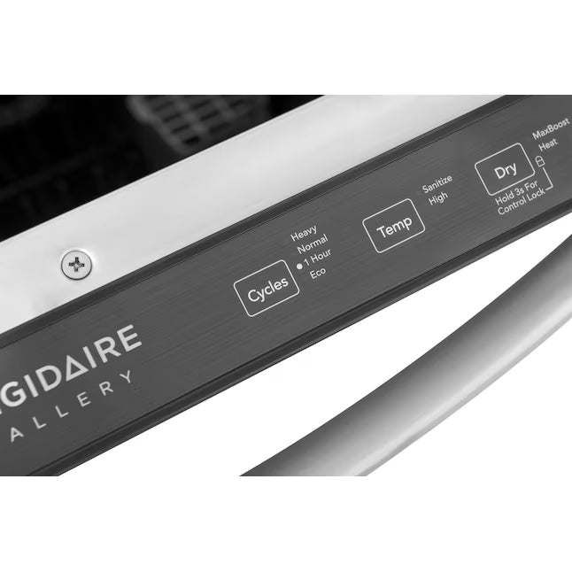 Frigidaire Gallery 24-in Top Control Built-in Dishwasher, OrbitClean Wash System, 51-Decibel in Stainless Steel GDHH4527AF - Scratch & Dent (Moderate)
