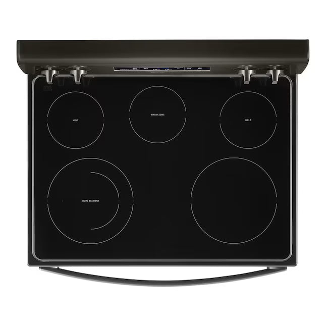 Whirlpool 5.3 cu. ft. Electric Range with 5 Burner Elements and Frozen Bake Technology in Stainless Steel 05CR74 - WFE525S0JS - Scratch & Dent (Minor)