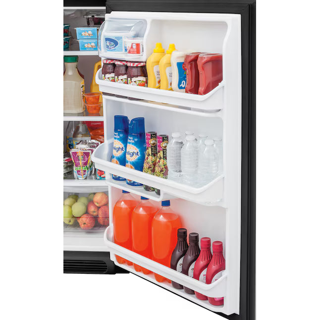 Frigidaire 20.4-cu ft Standard-Depth 30-in Wide Top-Freezer Refrigerator in EasyCare Stainless Steel LFTR2021TF - Scratch & Dent (Minor)