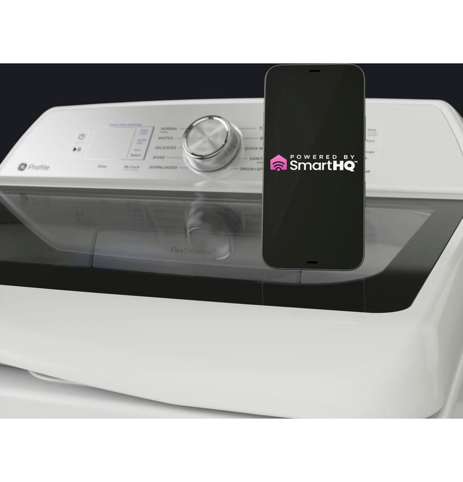 GE Profile™ ENERGY STAR® 5.0 cu. ft. Capacity Washer with Smarter Wash Technology and FlexDispense™ 22134SD243 - PTW600BPRDG - Scratch & Dent (Minor)