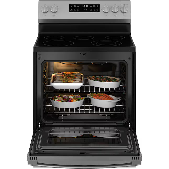GE Stainless Steel Free-Standing Electric Range with Crisp Mode 17SD30 - GRF500PVSS - Open Box
