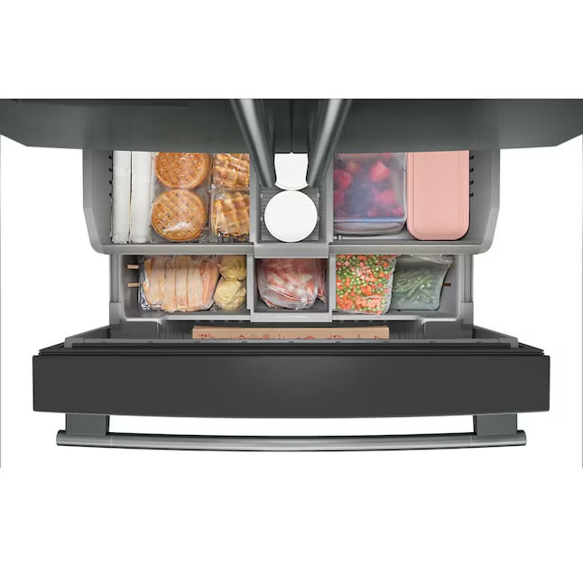 KitchenAid 30 cu. ft. French Door Refrigerator with Exterior Water and Ice in Juniper KRFF436SJP - Scratch & Dent (Minor)