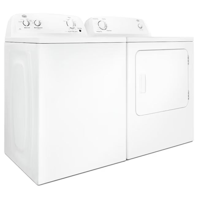 Roper White 3.5 Cu. Ft. Top Load High Efficiency Washer with Agitator RTW4516FW - Certified Refurbished and Roper 6.5 cu. ft. Electric Dryer with Wrinkle Prevent RED4516FW - Certified Refurbished