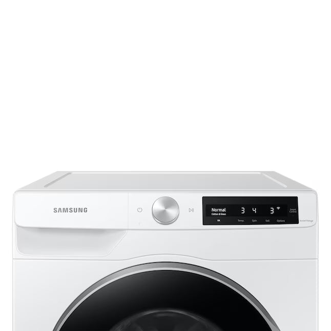 Samsung 24 in. 2.5 cu. ft. Compact Front Load Washer in White with AI Smart Dial and Super Speed Wash 251313SD1072 - WW25B6900AW - Scratch & Dent (Major)