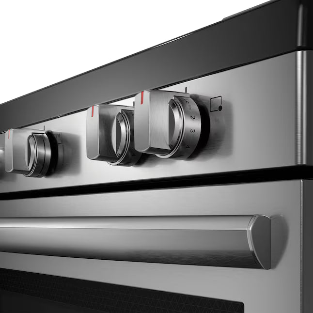 Frigidaire Stainless Steel Gallery 30" Electric Glass top Range with No Preheat + Air Fry GCRE3060BF - Open Box