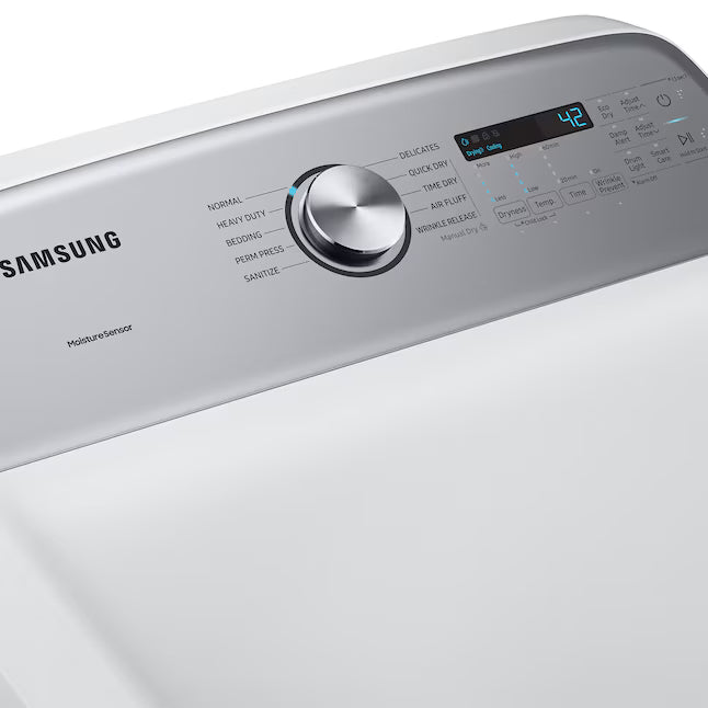 Samsung White Extra Large 7.4 Cu. Ft. Capacity with Sensor Dry 3511230 - DVE50R5200W - Certified Refurbished
