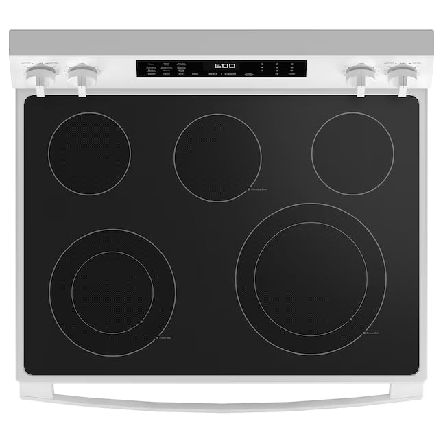 GE® ENERGY STAR® 30" Free-Standing Electric Convection Range with No Preheat Air Fry and EasyWash™ Oven Tray GRF600AVWW - New in Box