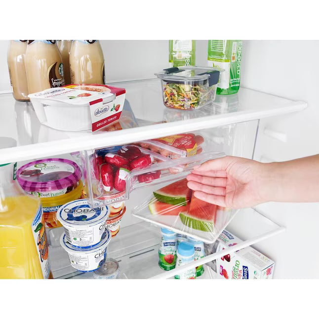 Whirlpool 21.3-cu ft Top-Freezer Refrigerator Monochromatic Stainless Steel 7SD683 - WRT511SZDM - Scratch and Dent (Minor)