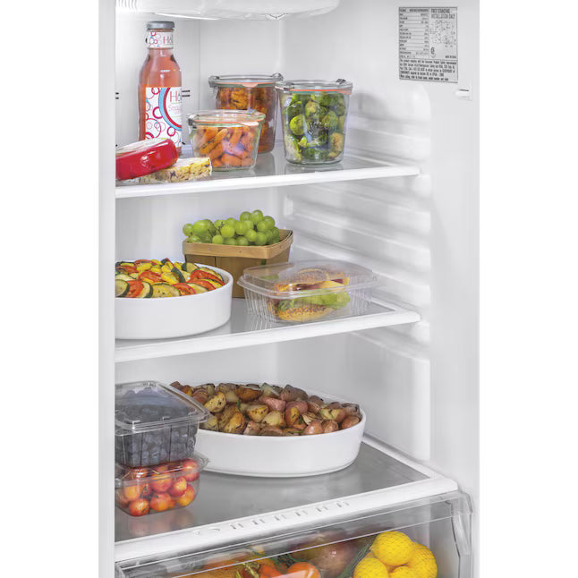 Haier 9.8 cu. ft. Top Freezer Refrigerator in Stainless Steel HA10TG21SS - Scratch & Dent (Minor)