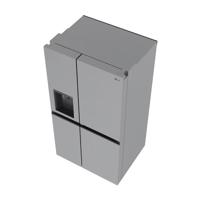 LG Door in Door 27.12-cu ft Standard-Depth 36-in Wide Side-by-Side Refrigerator with Ice Maker, Water and Ice Dispenser in PrintProof Stainless Steel LLSDS2706S - Open Box