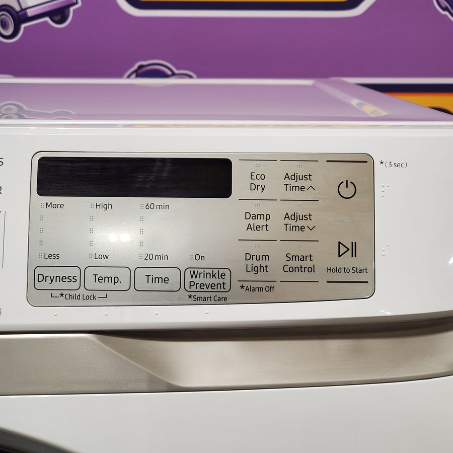 Samsung 7.5 cu. ft. Smart Electric Dryer with Steam Sanitize+ in White 6SD39 - DVE45B6300W - Scratch & Dent (Minor)