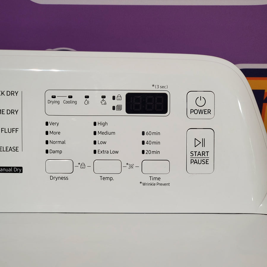 Samsung 7.2 cu. ft. Electric Dryer with Sensor Dry in White 6SD62 - DVE45T3200W - Open Box