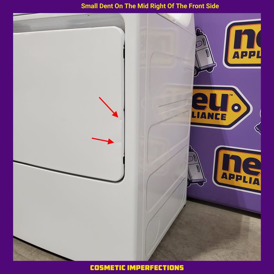 Hotpoint® 4.0 cu. ft. Capacity Washer with Cold Plus and Water Level Control HTW265ASWWW - Scratch & Dent (Major) and Hotpoint 6.2 cu. ft. Capacity Electric Dryer with Up To 120 ft. Venting and Shallow Depth 16184 - HTX26EASWWW - Scratch & Dent (Minor)