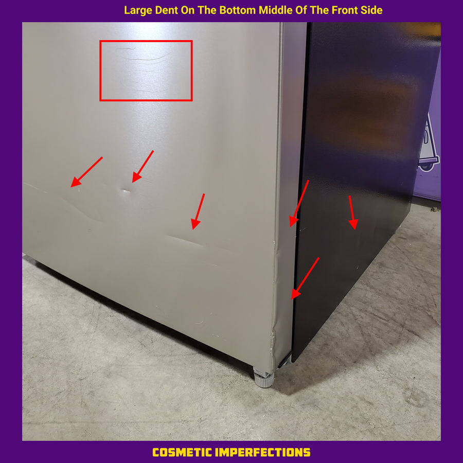 Vissani 18.1 cu. ft. Top Freezer Refrigerator in Fingerprint Resistant Stainless Steel Look, Garage Ready 251313SD1059 - MDTF18SSR5 - Scratch & Dent (Moderate)