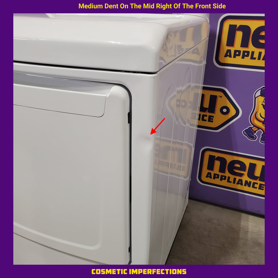 LG ENERGY STAR 7.3 cu. ft. Gas Dryer with Dial-A Cycle Knob and FlowSense Duct Clogging Indicator 31131SD56 - DLG6101W - Scratch & Dent (Major)