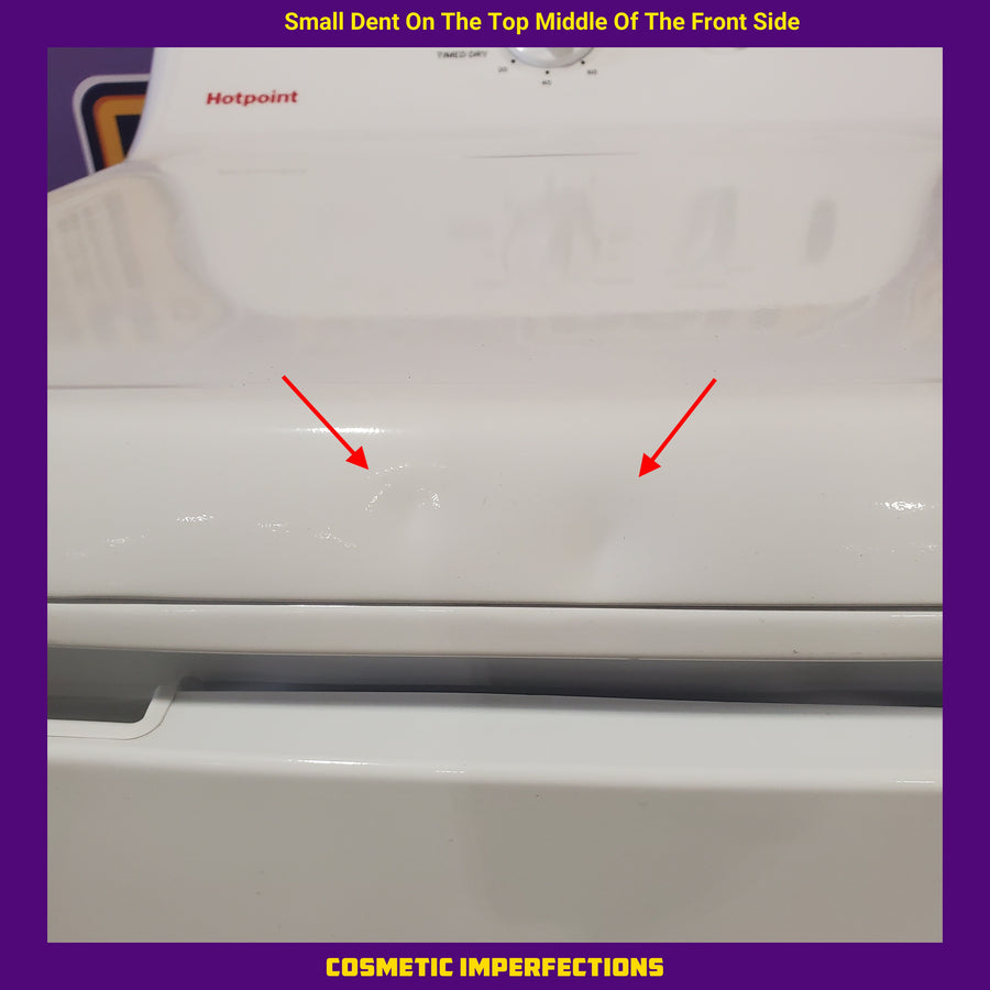 Hotpoint® 4.0 cu. ft. Capacity Washer with Cold Plus and Water Level Control HTW265ASWWW - Scratch & Dent (Minor) and Hotpoint® 6.2 cu. ft. vented Electric Dryer with Auto Dry 16138 - HTX26EASWWW - Scratch & Dent (Moderate)