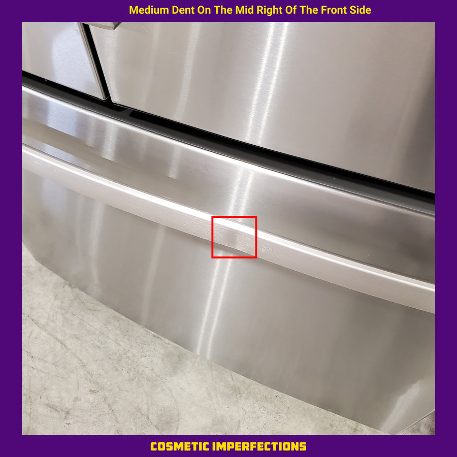 GE ENERGY STAR 22.1 Cu. Ft. Counter-Depth Fingerprint Resistant French-Door Refrigerator GYE22GYNFS - Scratch & Dent (Moderate)