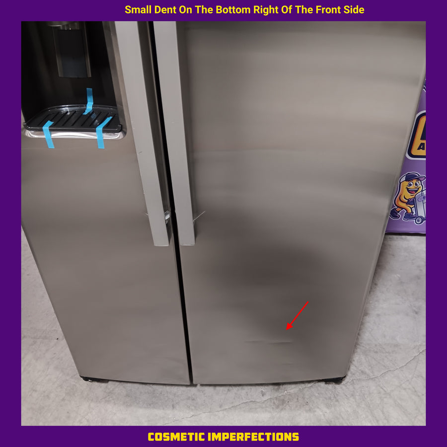 GE 25.3 Cu. Ft. Side-By-Side Refrigerator in Fingerprint Resistant Stainless Steel 25133SD428 - GSS25GYPFS - Scratch & Dent (Minor)