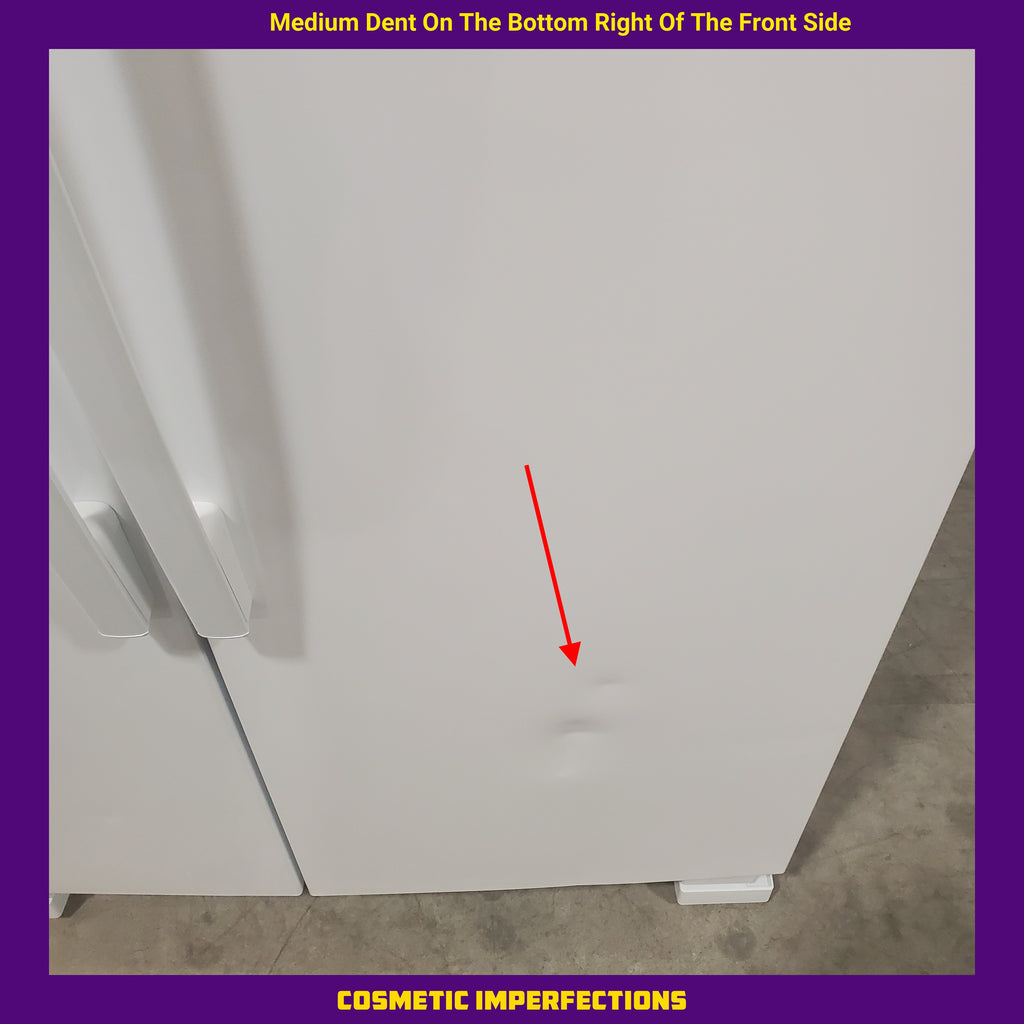 Pictures of Amana White 36 Inch Side by Side 24.6 Cu. Ft. Counter Depth Refrigerator with Dual Pad External Ice Dispenser and Water Dispenser ASI2575GRW - Scratch and Dent (Minor) - Neu Appliance Outlet - Discount Appliance Outlet in Austin, Tx