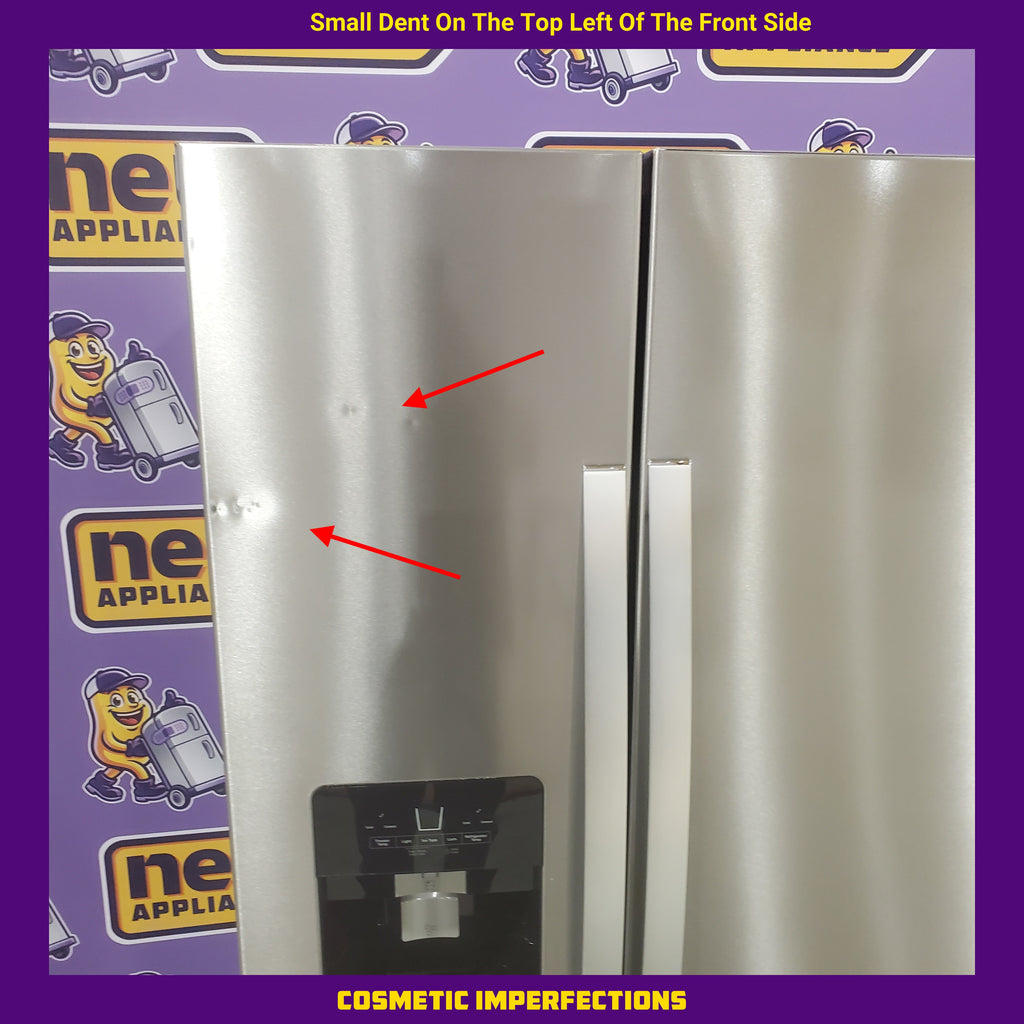 Pictures of Fingerprint-Resistant Stainless Steel Whirlpool 24.5 cu. ft. Side by Side Refrigerator with In Door Ice and Water Dispenser WRS325SDHZ - Scratch & Dent - Minor - Neu Appliance Outlet - Discount Appliance Outlet in Austin, Tx