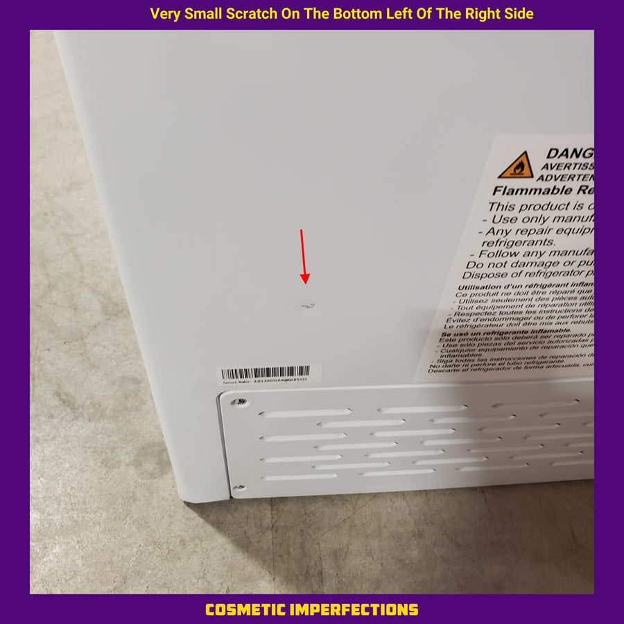 Vissani 6.9 cu. ft. Manual Defrost Chest Freezer in White, Garage Ready with LED Light Type