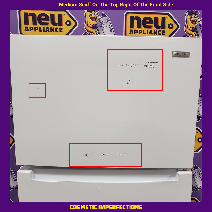Vissani 14.2 cu. ft. Top Freezer Refrigerator in White, Garage Ready 251310SD886 - MDTF14WH5 - Scratch & Dent (Minor)