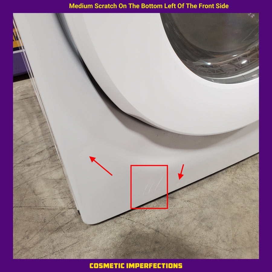 Samsung 7.5 cu. ft. Front Load Electric Dryer with Smart Care in White 22132SD123 - DVE45T6000W - Scratch & Dent (Minor)