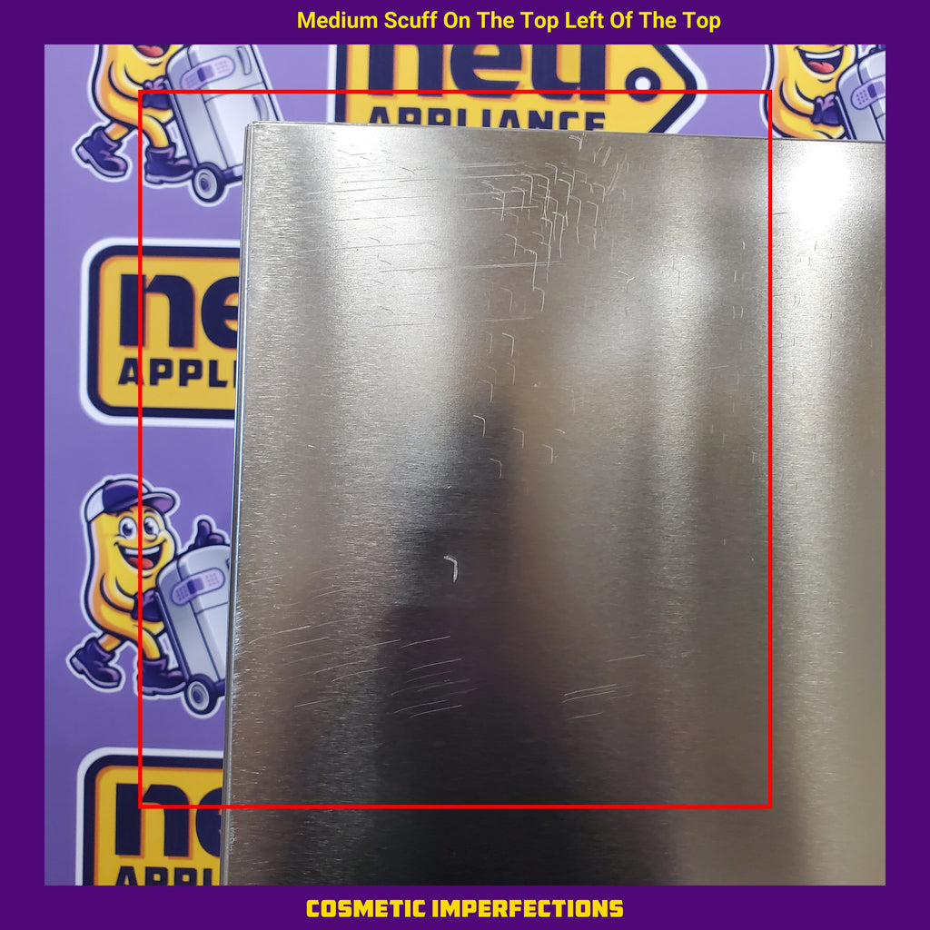 Pictures of Frigidaire 21 Cu. Ft. Counter-Depth Side-by-Side Refrigerator in Fingerprint-Resistant Stainless Steel 3SD421 - FRSG2115AV - Scratch & Dent (Moderate) - Neu Appliance Outlet - Discount Appliance Outlet in Austin, Tx