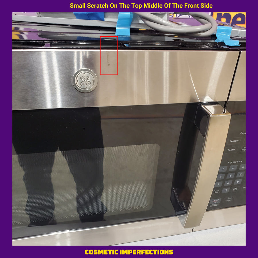 GE® 1.6 Cu. Ft. Over-the-Range Microwave Oven in Stainless Steel SA673 - JVM3160RFSS - Scratch & Dent (Moderate)