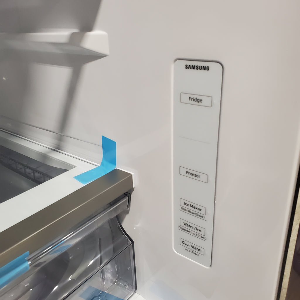 Pictures of Samsung Stainless Steel 31 cu. ft. Mega Capacity 3-Door French Door Refrigerator with External Water and Ice Dispenser RF32CG5B10SR - Scratch & Dent - Minor - Neu Appliance Outlet - Discount Appliance Outlet in Austin, Tx