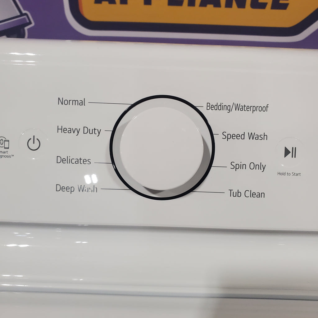 Pictures of ENERGY STAR LG 4.1 cu. ft. Top Load Washing Machine with 4-Way Agitator WT6105CW and ENERGY STAR LG 7.3 cu. ft. Electric Dryer with Smart Diagnosis DLE6100W - Open Box - Neu Appliance Outlet - Discount Appliance Outlet in Austin, Tx