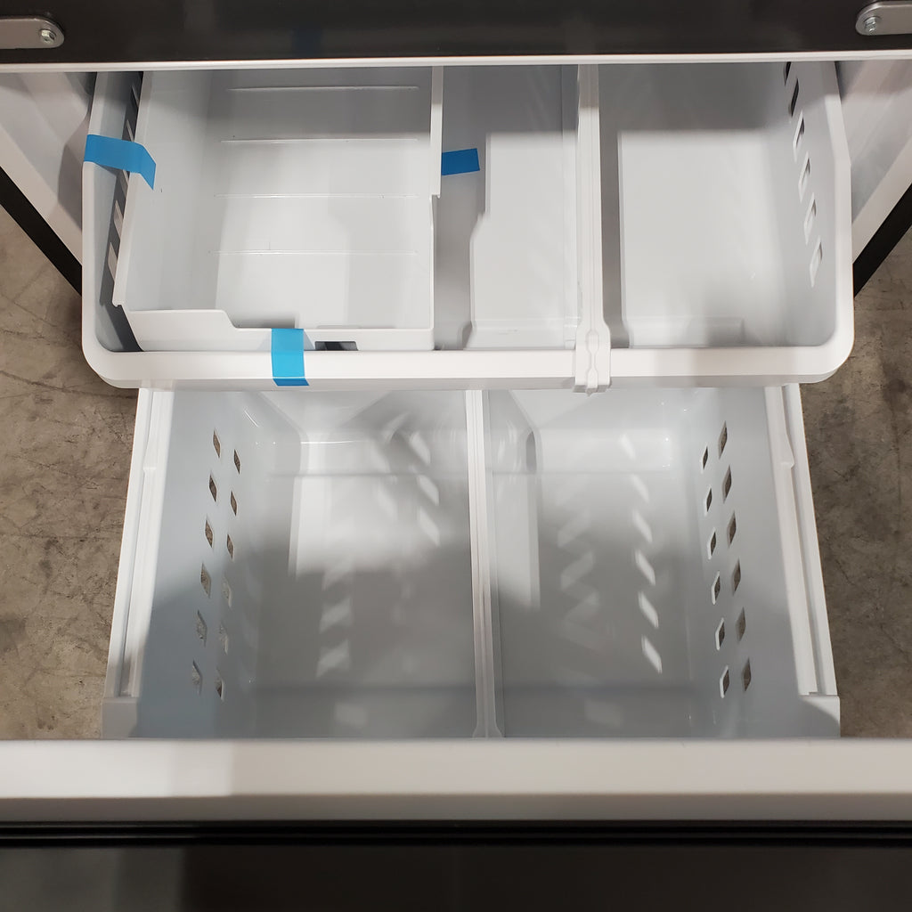 Pictures of GE® ENERGY STAR® 30" Wide 20.8 Cu. Ft. French-Door Refrigerator with Icemaker and Advanced Water Filtration GNE21FYKFS - Scratch & Dent (Minor) - Neu Appliance Outlet - Discount Appliance Outlet in Austin, Tx